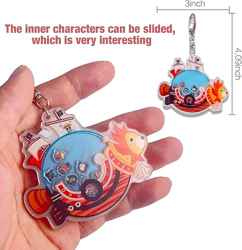 Miniatura 2 de Llaveros de barco pirata de una pieza Thousand Sunny-Going Merry Acrylic Ship Llavero pequeño regalo para barco de una pieza coleccionable