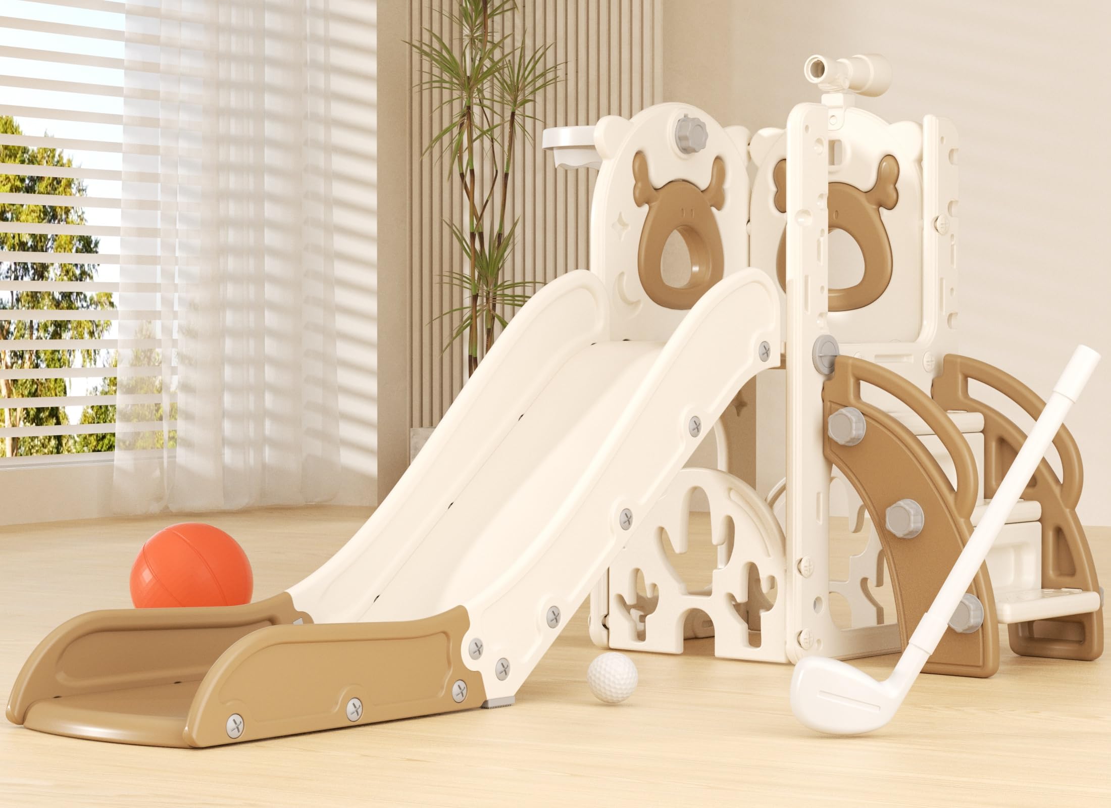 XJD 7 in 1 Toddler Slide, Kids Indoor Slide for Toddlers 12-36