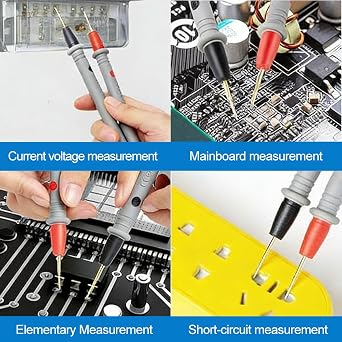 Multimeter Leads Kit, Enhanced CAT III 1000V CAT IV 600V 20A Silicone Test Leads with Alligator Clips & Replaceable Probes for Digital Multimeters