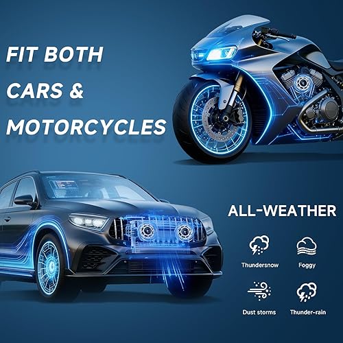 Miniatura 3 de FARBIN Bocina de coche de 12 V ruidosa de tono altobajo, kit de bocinas dobles de metal con arnés de relé, bocinas universales para camión, coche,