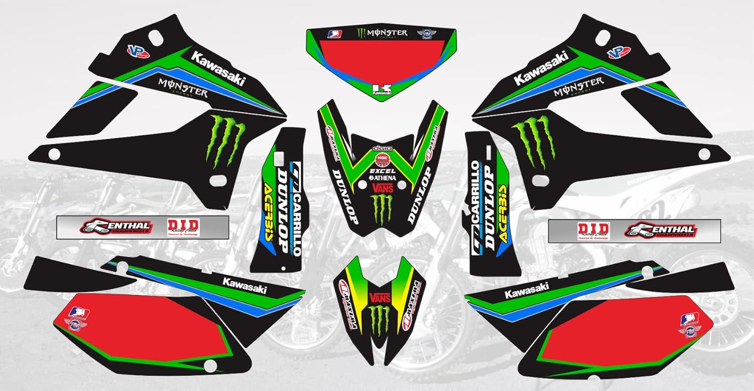 5478 Mx Motocross Dirt bike Decals Stickers Graphics kit for Kawasaki Klx 250 D-Tracker