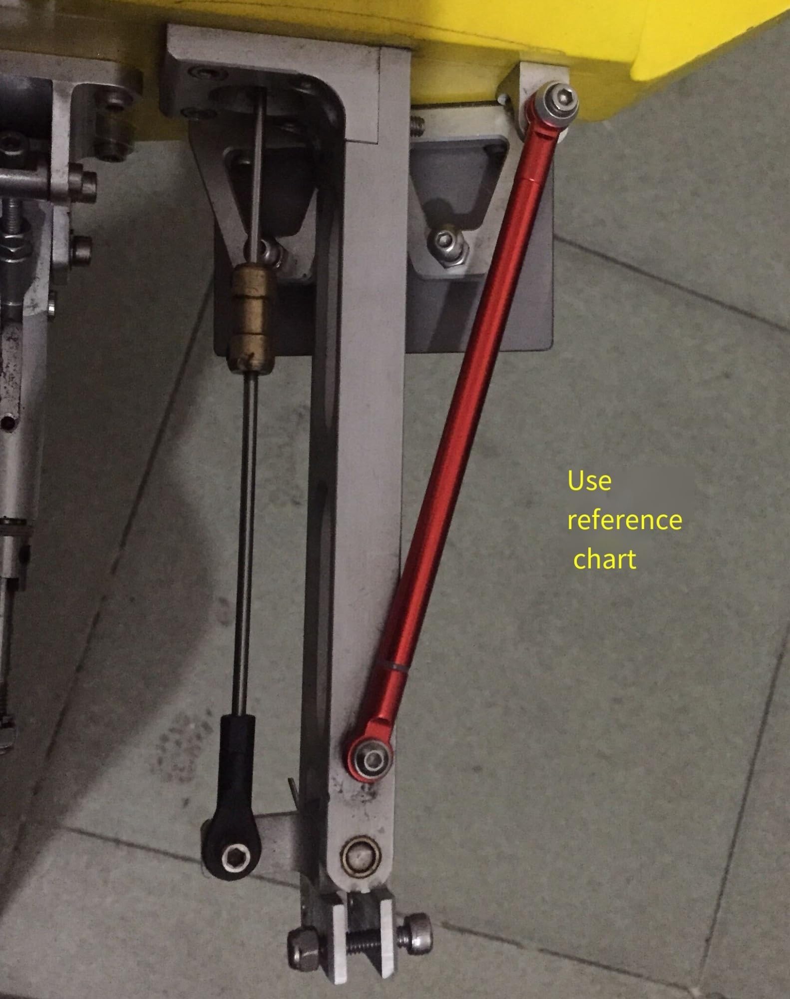 DingMotuo Red Reinforced Rudder Support Rod for RC Gasoline Boat - Aluminum Material