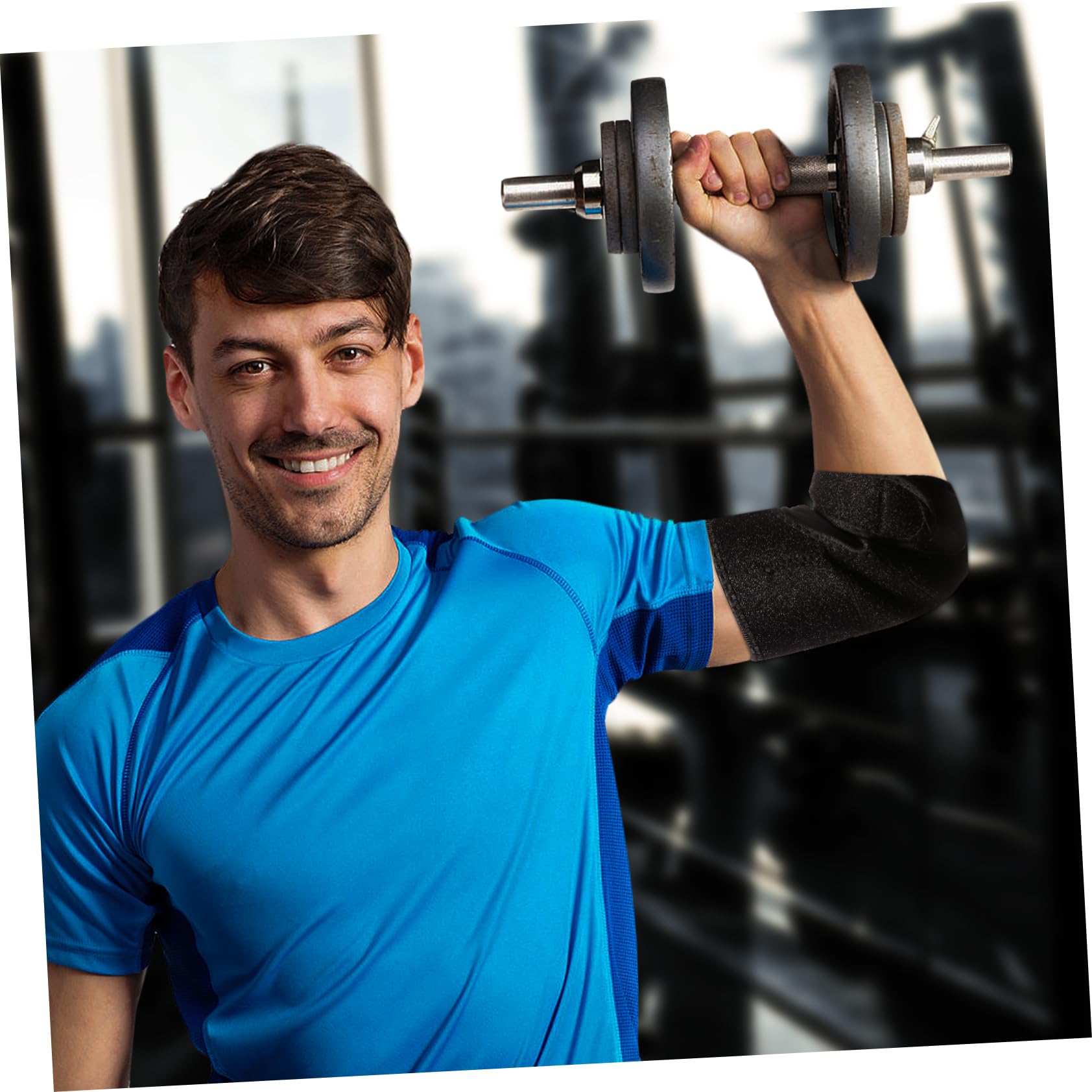 HOODANCOS Breathable Elbow Brace Support Sleeve for Sports Elbow Guard for Men Women Lightweight Sweat Resistant for Tennis Basketball Weightlifting and More