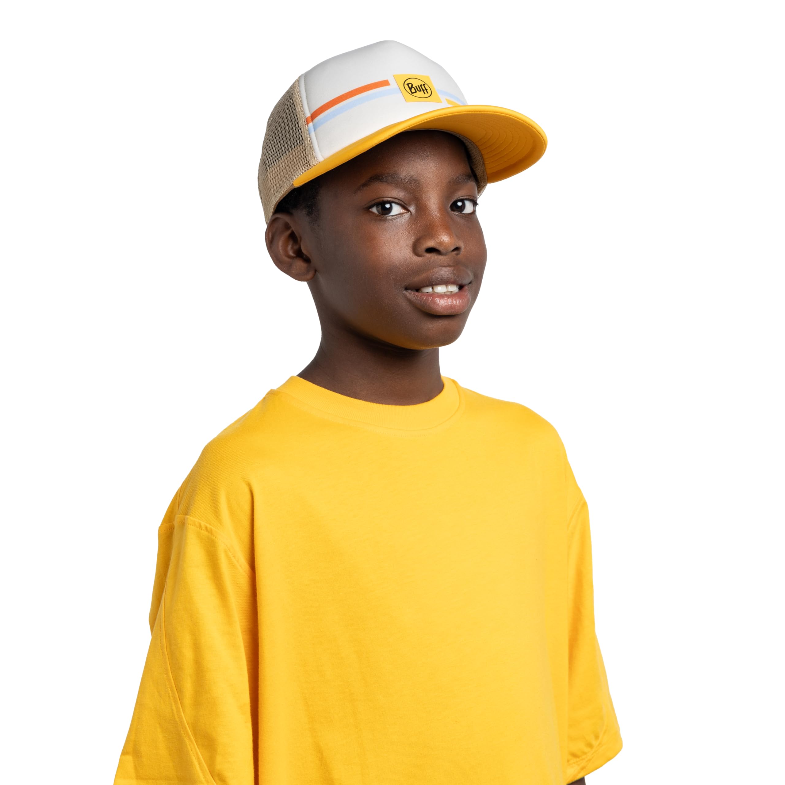 Buff®| Gorra Trucker Niño Niña Ajustable, Comoda, Transpirable, Calidad, Moderna, Aire Libre, Talla Única, Amarillo