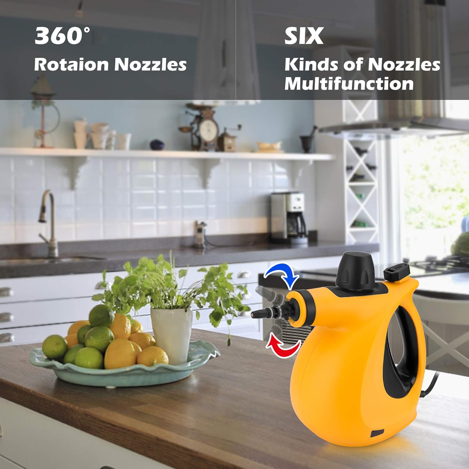 Handheld Steam Cleaner, Pressurized Multi-Surface Steam Cleaner with 11pcs Accessories, Chemical Free Multi-Purpose Steam Cleaners for Home Use, Steamer for Cleaning Floor, Tile, Windows, Couch, Grout