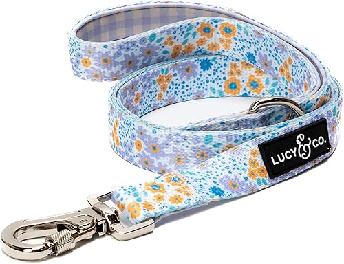 Lucy & Co. Correa de perro diseñada - Accesorios para mascotas - Correa gruesa para perros - Asa acolchada para mayor comodidad - Entre las flores