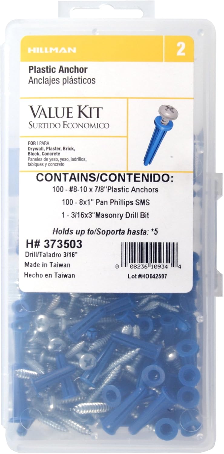 The Hillman Group 373503 Plastic Anchor Kit