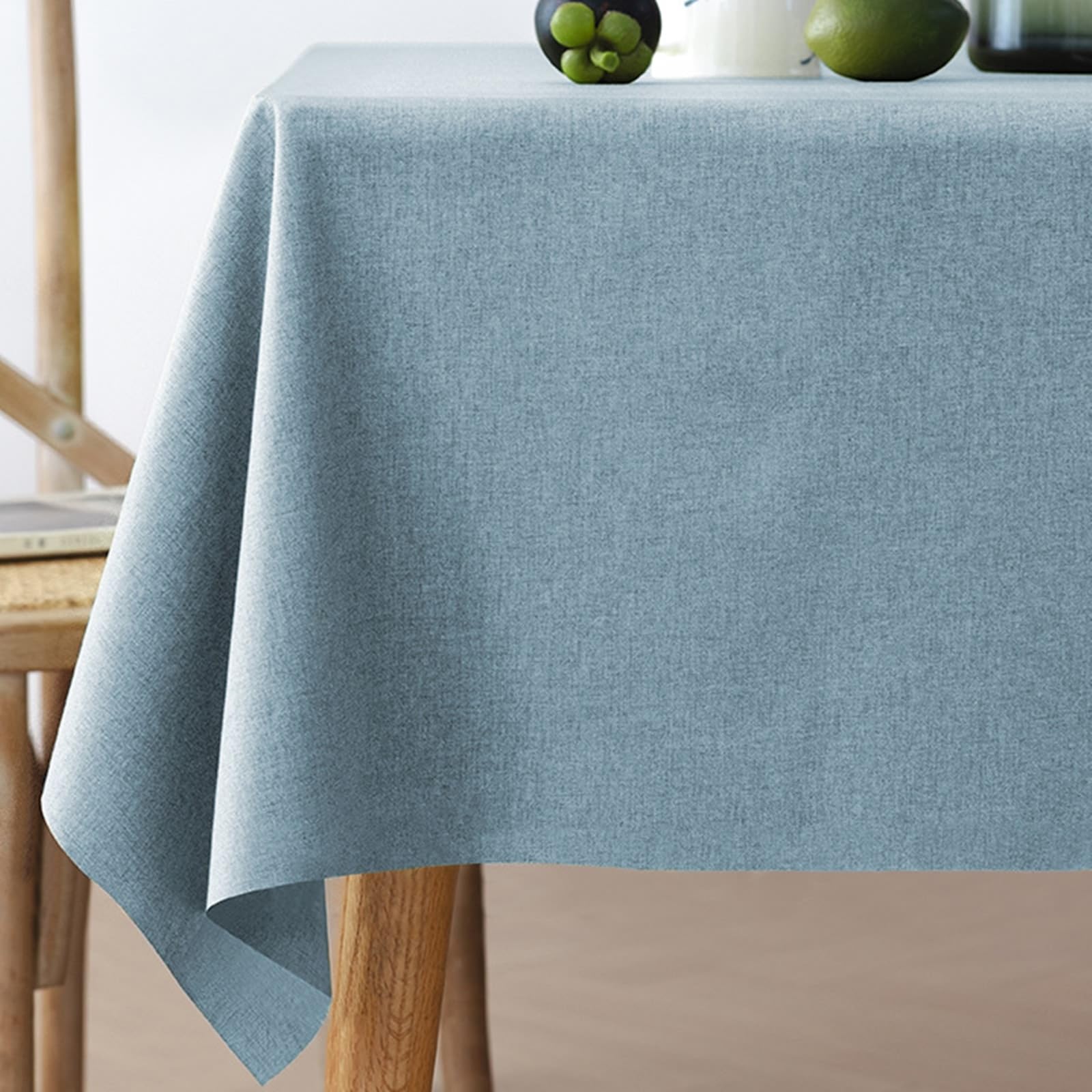 Nappe rectangulaire couleur unie bleu clair 140 x 190 cm