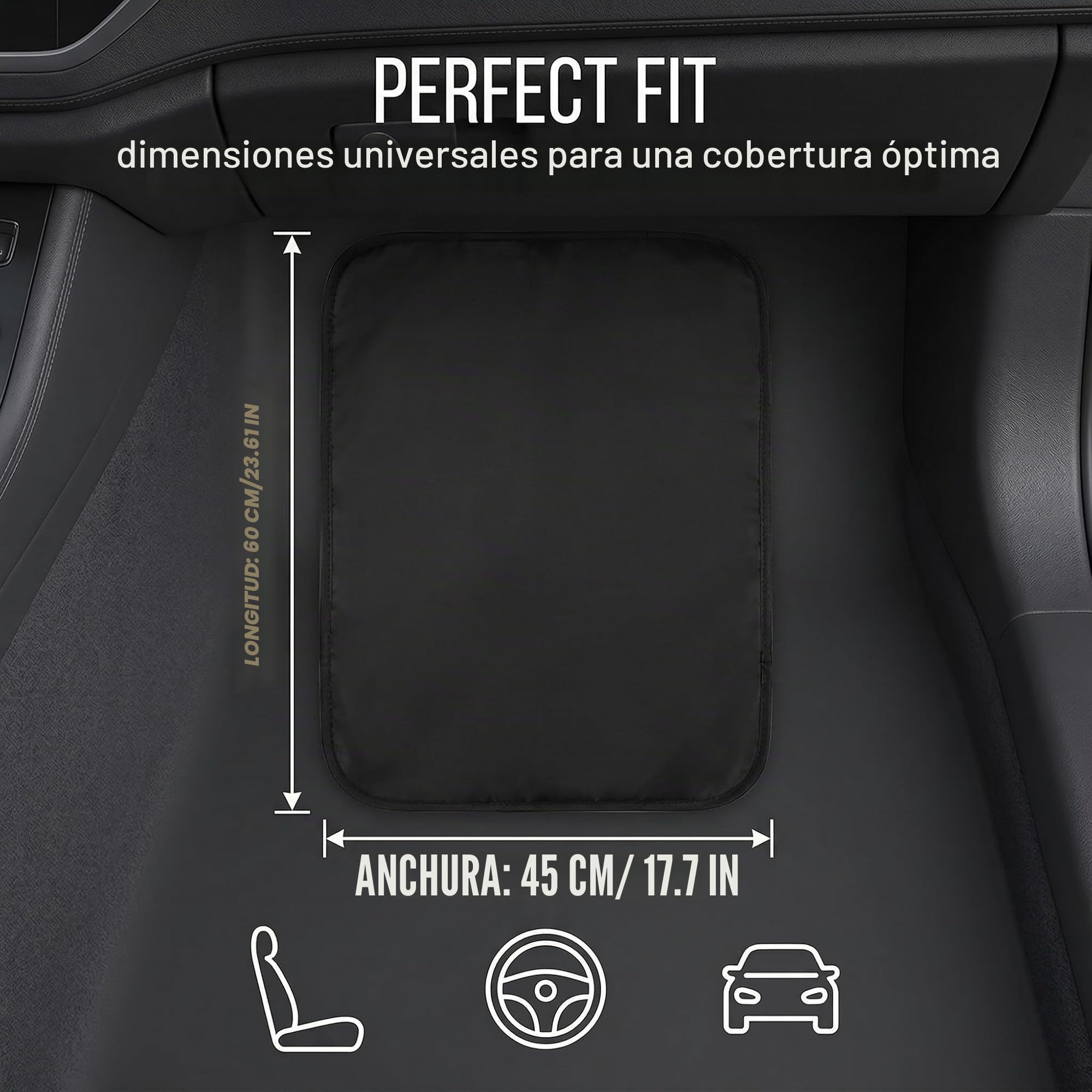 2 Pieza Protector para Respaldos para Niños, Protector Asiento Coche Respaldo, Impermeable Trasero Coche Oxford Kick Mats Protección Fundas, Alfombrilla Antipatadas para Niños Viajan y Juegan