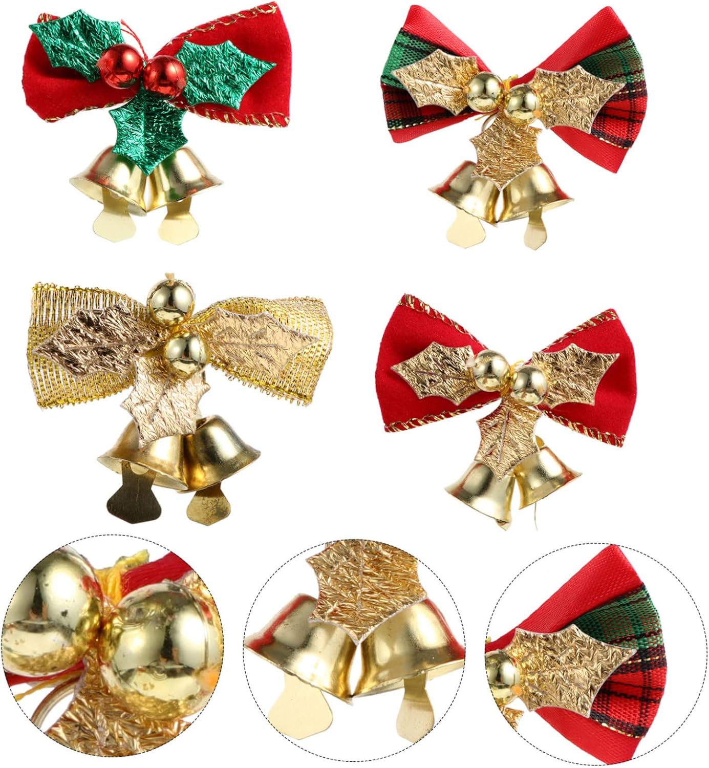 PRETYZOOM 16Pcs Xmas Ornaments for Tree Decor Bells Decoration Fun Christmas Theme Accessories for Holiday Parties and Home Adornments