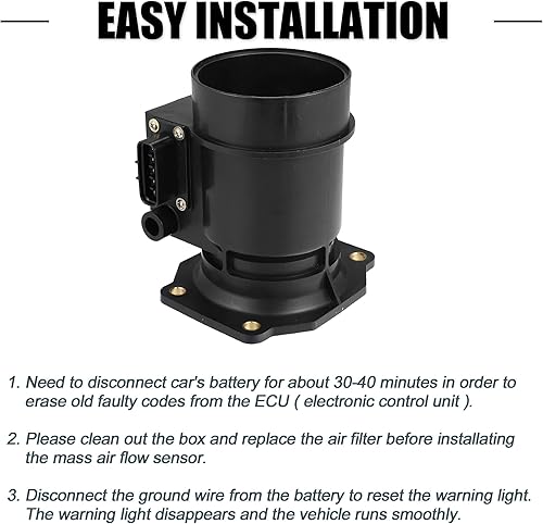Miniatura 4 de X AUTOHAUX Sensor de flujo de aire de masa de coche Reemplazo 22680-AA160 para Subaru Forester Base L S 2.5L H4-Gas 1998