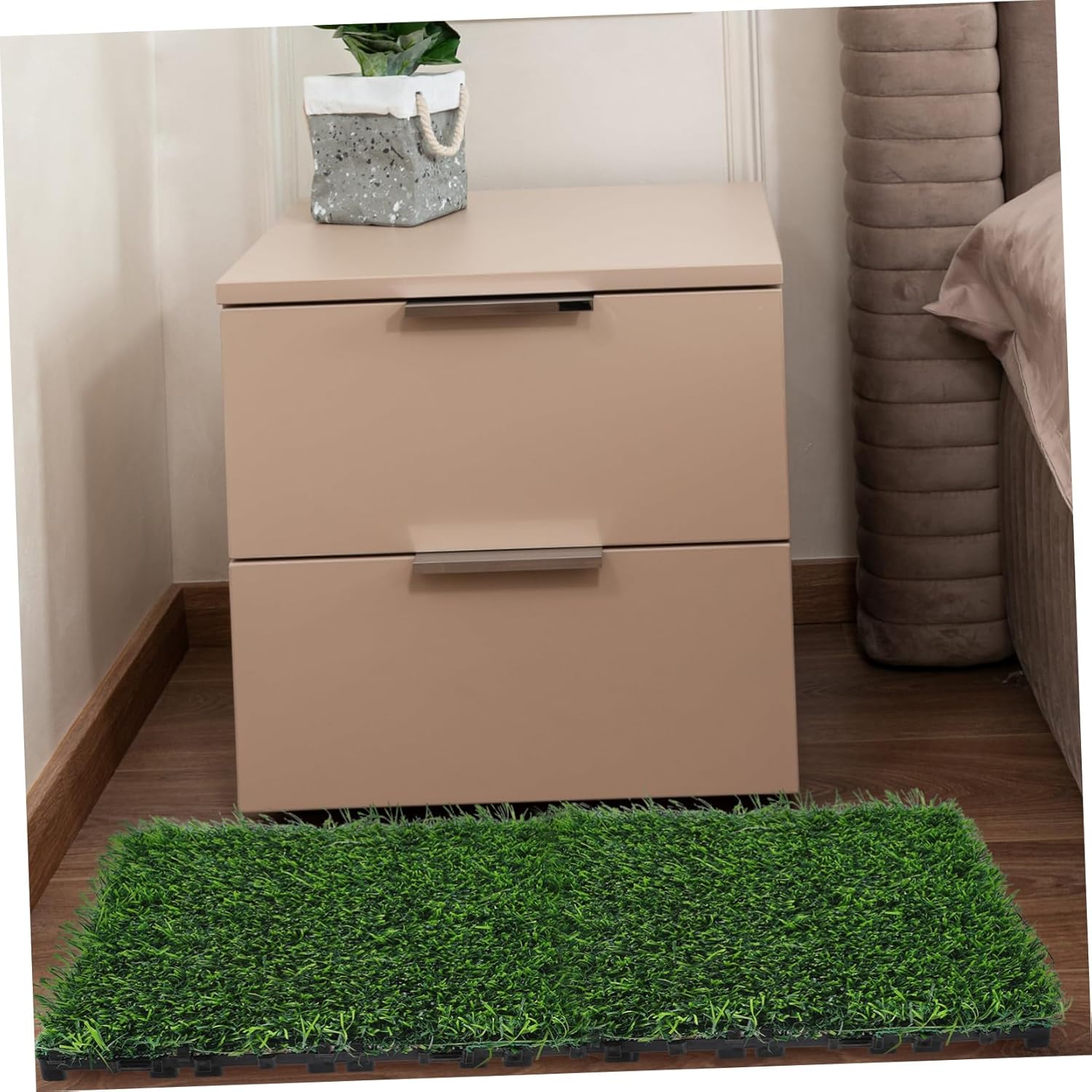 4Pcs Realistic Artificial Grass Rug Synthetic Turf Mat for Indoor Outdoor Use Easy to Clean No Maintenance for Patios Balconies and Playgrounds