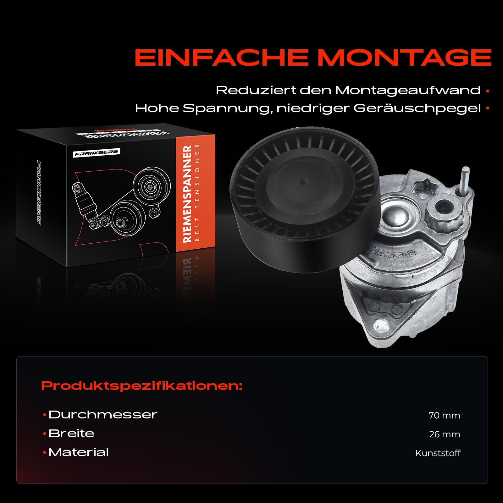 Tendeur Courroie Trapézoïdale Avant Compatible Mercedes W221 S-Class, R230 SL, Sprinter 906, Etc. - Réf. 2722000270
