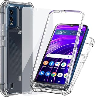Ailiber for BLU View Speed 5G Phone Case, BLU View Speed Case with Screen Protector, 2 Layer Structure Protection, Shockproof Corner TPU Bumper, Heavy Duty Rugged Cover for View Speed 5G B1550VL-Clear