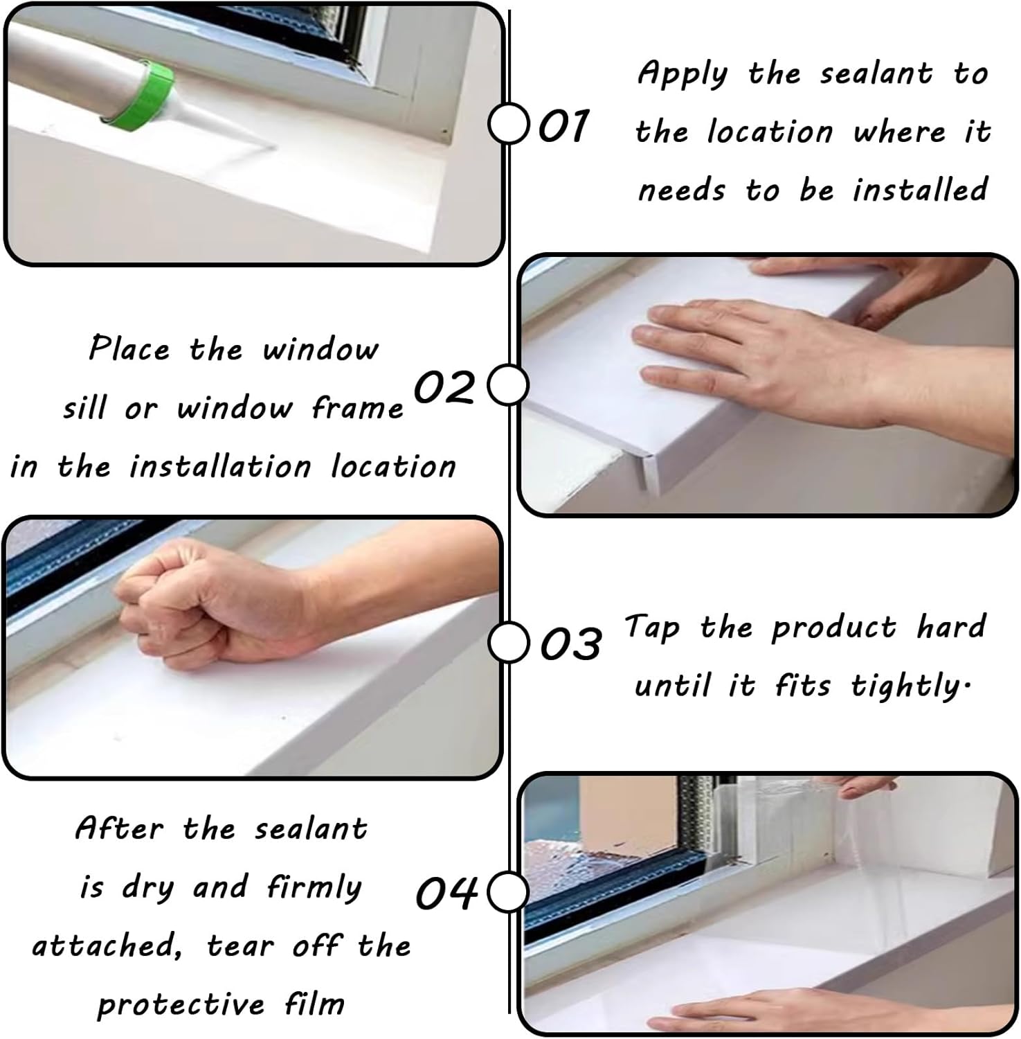 Weatherproof Window Sill Cover - Durable Detive Extender Protector Plate for Balconies, Wooden Defense Against Elements, Stylish Home Guard Solution