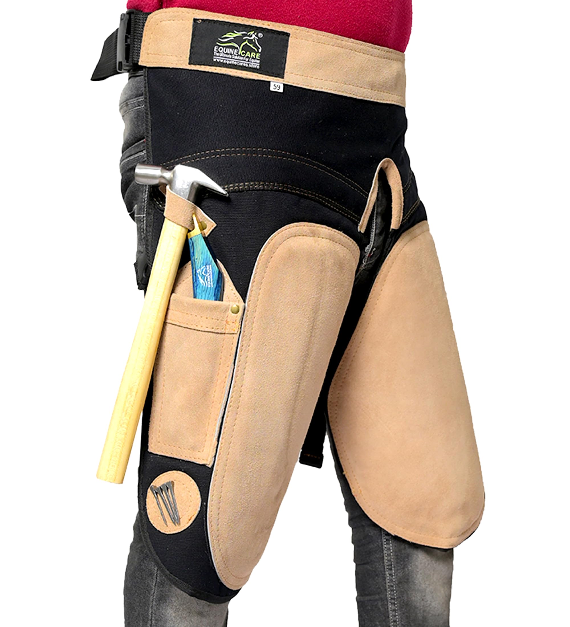 Equine Care Farrier Schürze Chaps - 2mm Rindsleder Produktbild-Vorschau 7