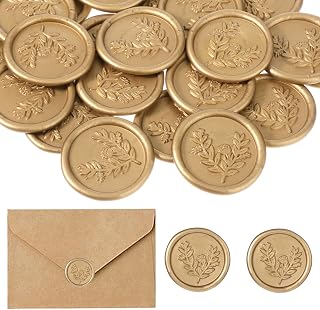 25 Pcs Flower Wax Seal Stickers Wax Seal Stamp Kit Self Adhesive Sealing Wax Envelope Stickers for Wedding Envelopes, Invitation, Christmas, Gift Wrapping
