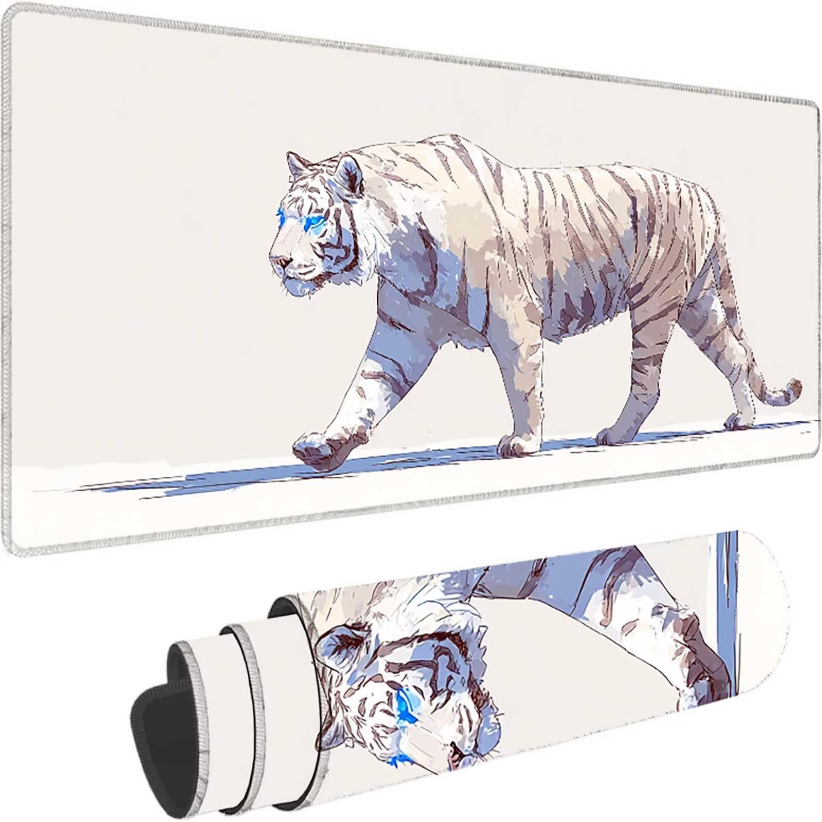 Podkładka pod mysz XXL 1200 x 600 x 3 mm, czarna podkładka pod mysz do gier zwierzę ochraniacz na biurko z szytymi krawędziami, podkładka pod mysz do gier poprawia dokładność i szybkość dla graczy, PC