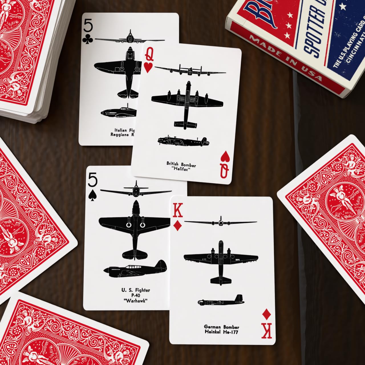 Authentically Reproduced WW II Spotter Playing Cards, Bicycle