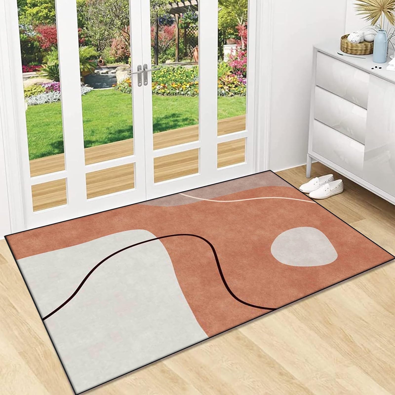 Alfombra cocina pasillo moderna de 75 x 190 cm con diseño liso