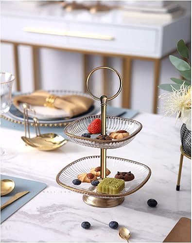 Miniatura 3 de Soporte dorado retro de 3 niveles para cupcakes de 15 pulgadas, soporte redondo de metal para hacer bricolaje para plato de frutas, soporte para