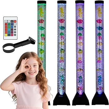 4FT Sensory LED Water Bubble Tube Lamp with a Bracket
