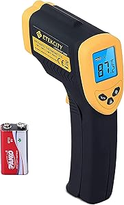 Etekcity Lasergrip 1080 Non-contact Digital Laser IR Infrared Thermometer, -50&deg;C ~ 550&deg;C ( -58&deg;F~1022&deg;F ), Instant Read Temperature Gun, Yellow/Black (Not for Human)