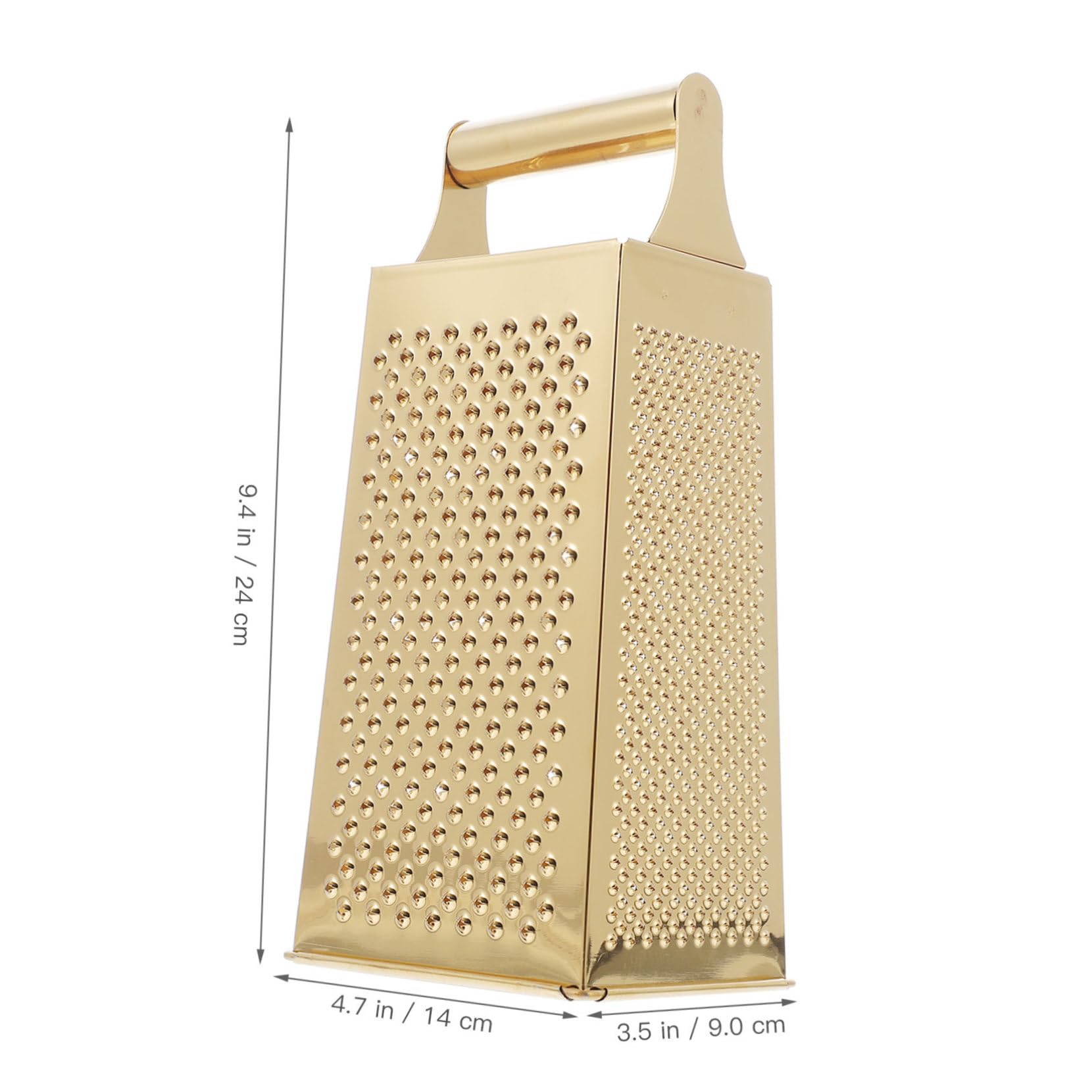 Rallador De Caja De 4 Lados Acero Inoxidable Dorado, Cortador y Rebanador De Verduras y Patatas, Material Seguro Para Uso Doméstico, Práctico Para Cocina y Procesamiento De Frutas