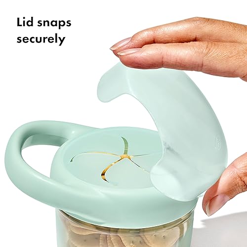 Miniatura 4 de OXO Tot Taza de aperitivos con tapa, paquete de 2, ópalo y atardecer