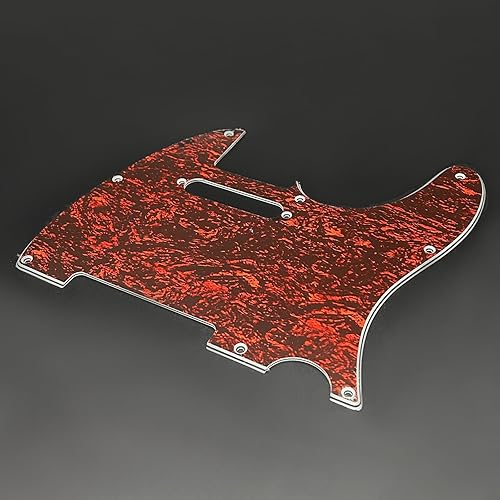Miniatura 75 de SAPHUE TL Pickguard - Agujero de recogida de bobina individual de 3 capas, agujero de 8 tornillos, placa de rascar para guitarras eléctricas