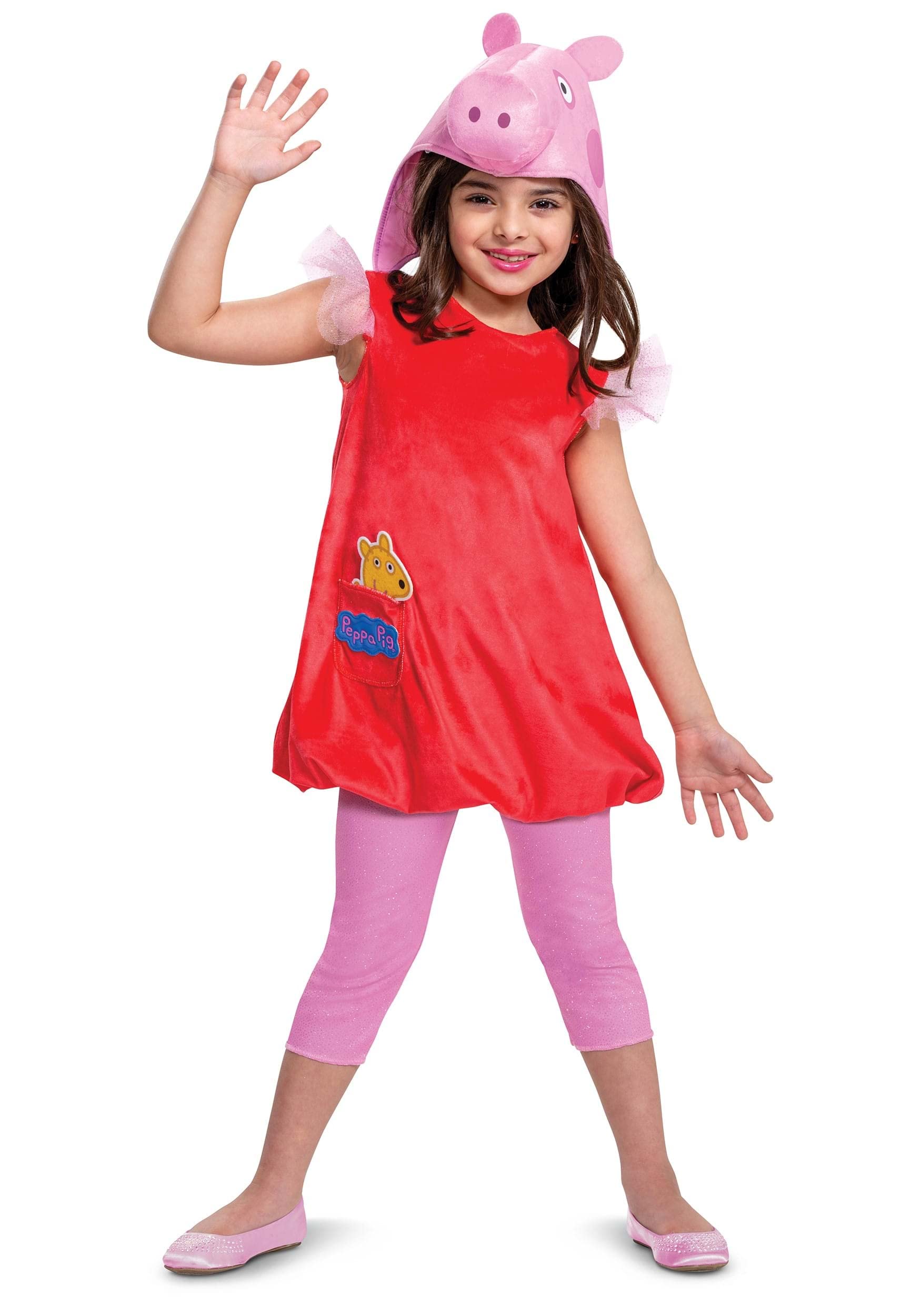 Buy DisguisePeppa Pig Costume for Girls, Deluxe Official Nick Jr