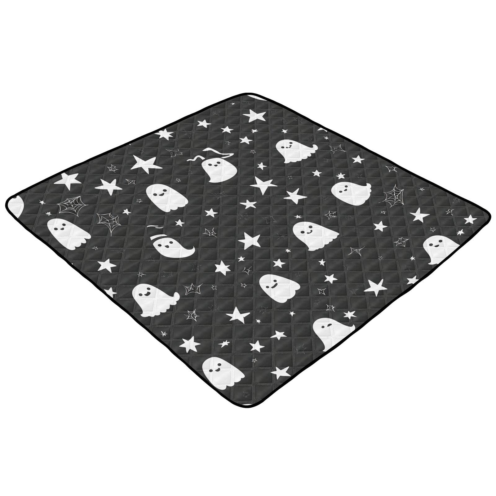 BOESI Graffiti Ghost Baby Play Mat, 50“ X 50” Washable Folding Crawling Mat, Baby Floor Mat, Soft, Non-Slip