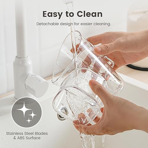 Miniatura 6 de Emojoy - Rallador giratorio de queso, manivela de mano, trituradora de queso 5 en 1, picadora de verduras con base de succión fuerte, ralladores de