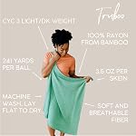 Lion Brand Yarn Truboo Yarn for Knitting and Crocheting, Raisin, 1 Pack
