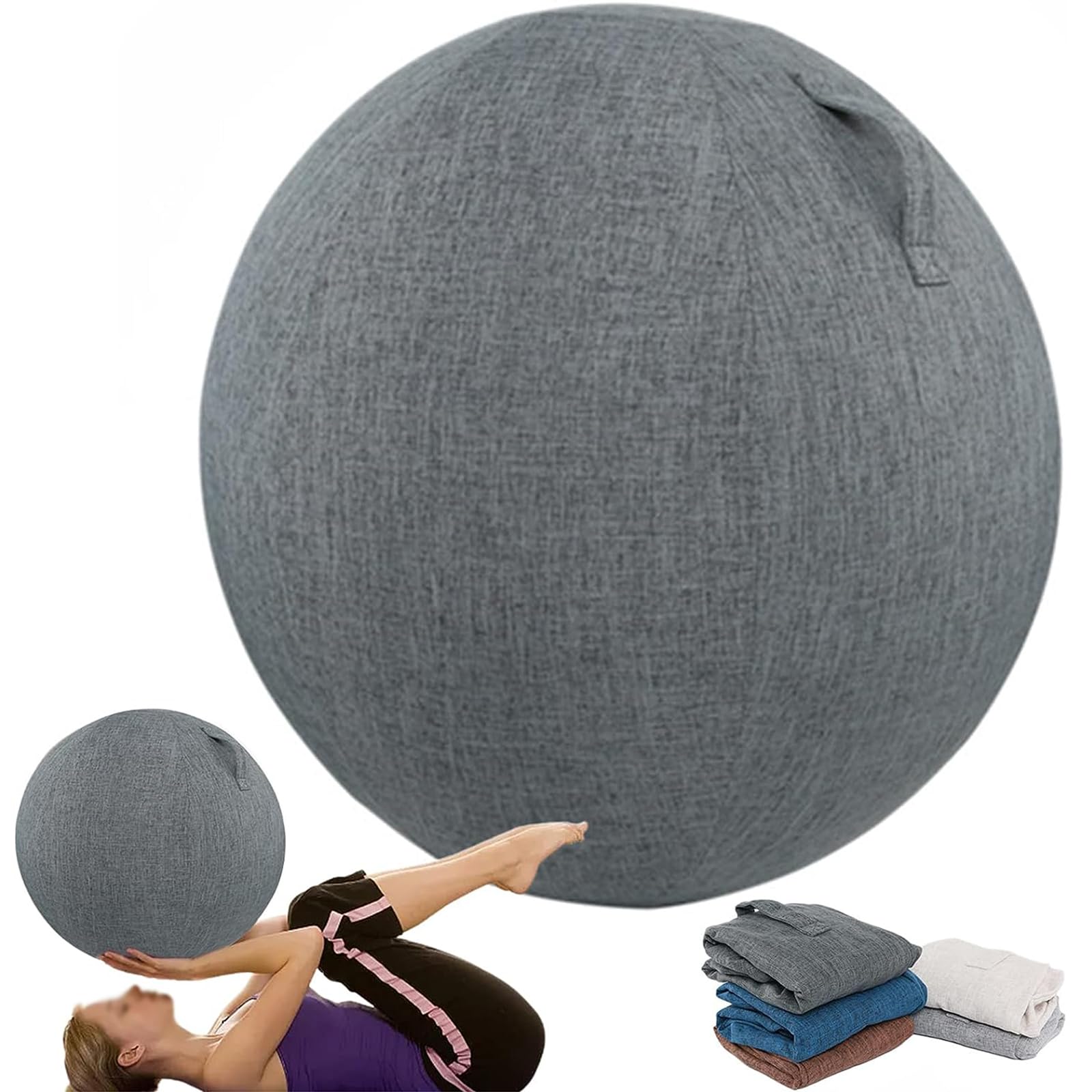 Cubierta De Bola De Yoga Plegable 55 65 75 Cm Cubierta De Bola De Gimnasio con Mango Cubierta De Bola De Entrenamiento Ligero para Protección De Pelota De Yoga Pilates,002,65cm/25.59inch