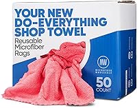 Vista 1 de Microfiber Wholesale Toallas de microfibra Trapos rojos reutilizables de MWipes 50 trapos en una caja Superabsorbentes, lavables a máquina