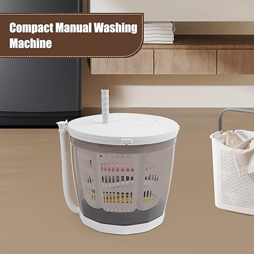 Miniatura 2 de Lavadora portátil, mini lavadora manual de lavandería y secadora de ropa, lavadora compacta con controlador giratorio para el hogar, apartamento, RV