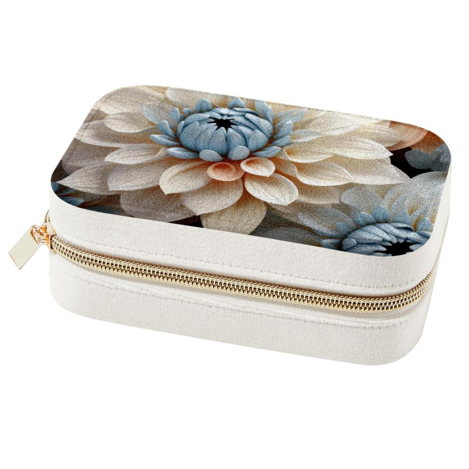 Boîte à bijoux en forme de fleurs spacieuse pour bagues et colliers