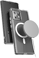 Vista 7 de Funda magnética para Motorola Edge Plus 2023, compatible con MagSafe, carga y accesorios de teléfono (Moto Edge + 2023), transparente