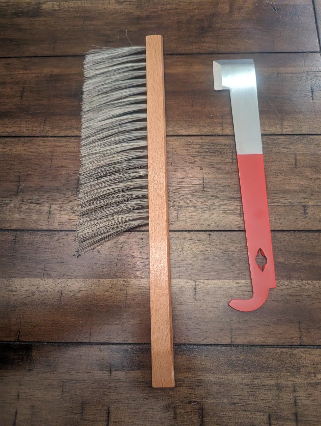 Acostop brush close-up showing natural horsehair