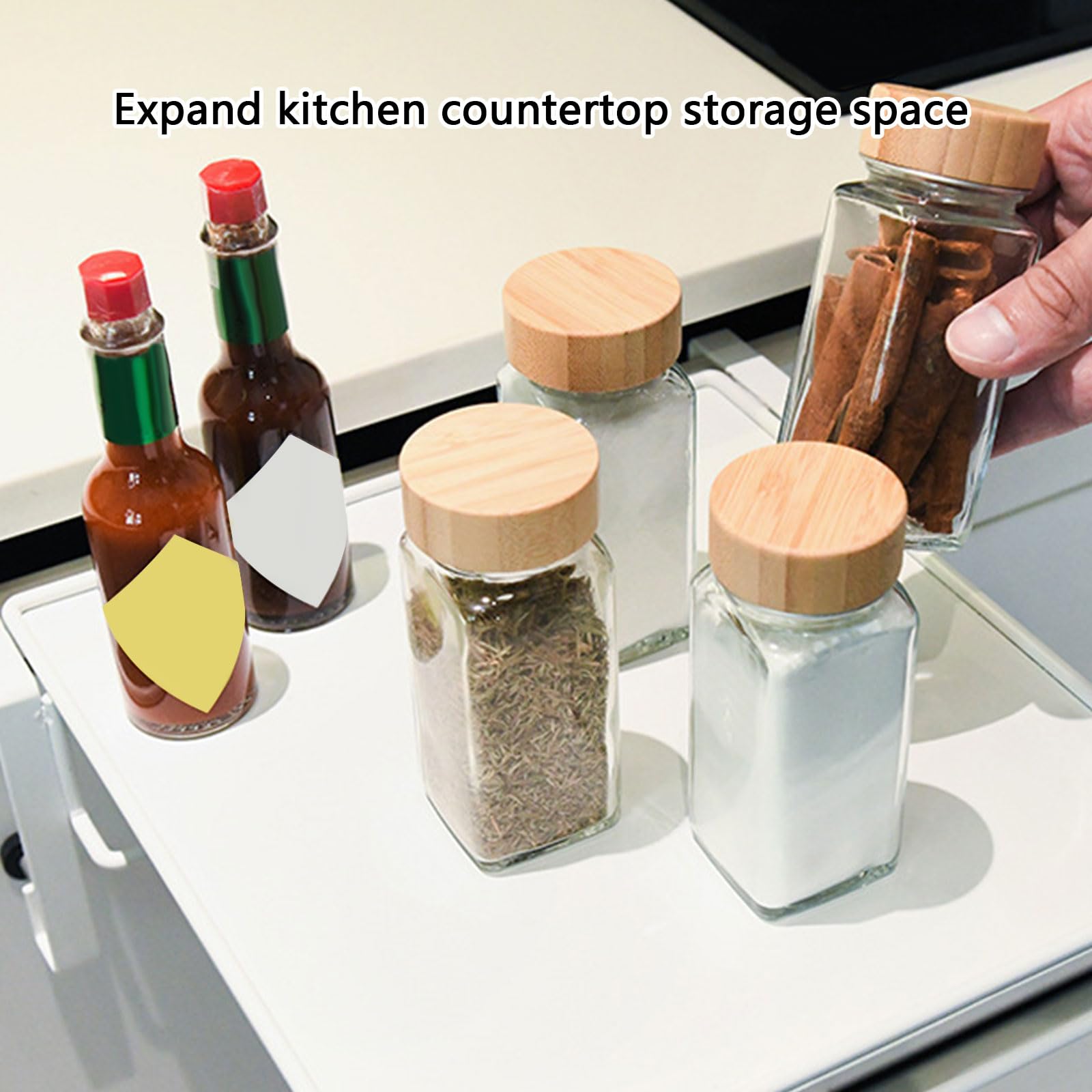 Étagère de table pliable pour économiser de l'espace avec bords antidérapants pour armoire de cuisine rangement pliable