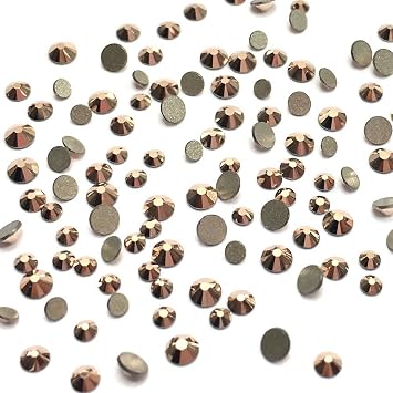 Crystal Rose Gold 001 ROGL 2058 Austrian Crystal Austria Nail Art Tiny Small Mixed Sizes ss5 ss7 ss9 Flatbacks No Hotfix Rhinestones bling diy round gems resin jewellery deco