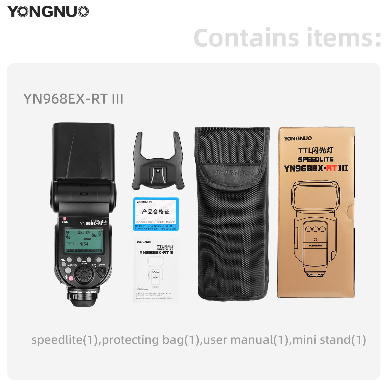 Amazon.com : YONGNUO Upgraded YN968EX-RT III Flash Speedlite, for