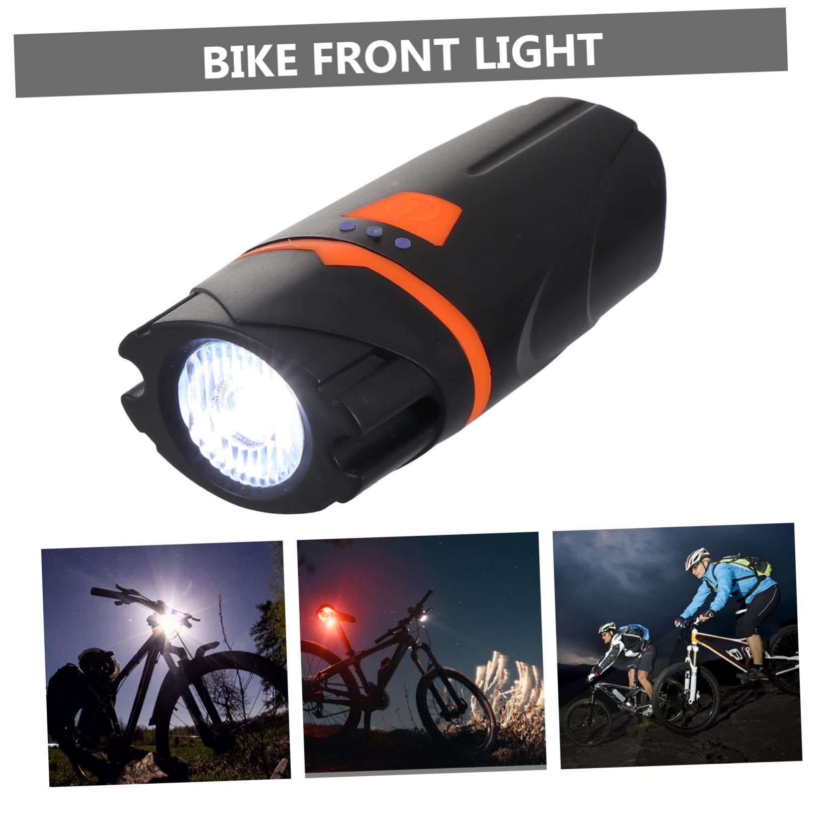 BESPORTBLE 3pièces Lampe De Vélo USB Rechargeable Éclairage Étanche pour Cyclisme Accessoires De Vélo Lumière