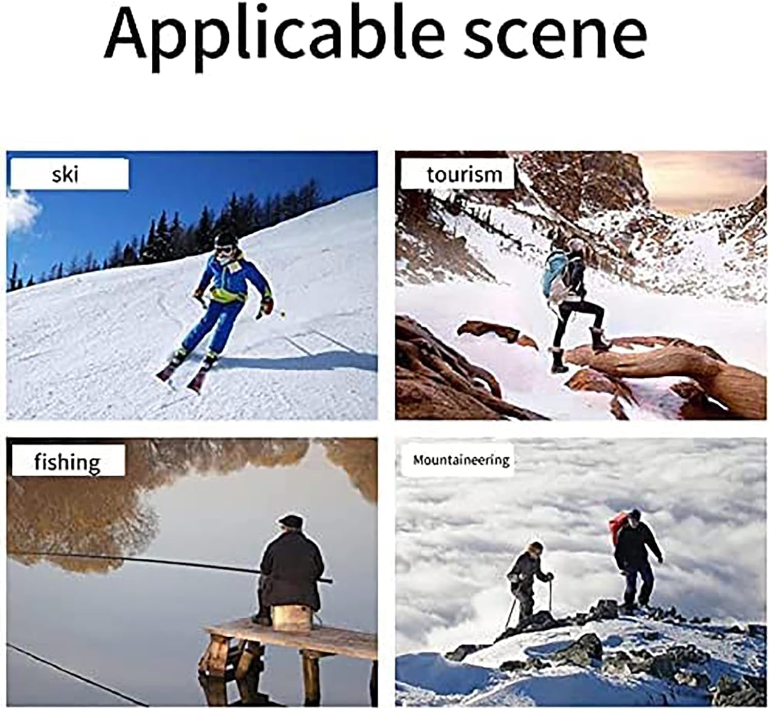 Chaussettes chauffantes lavables avec 3 réglages de Chauffage électriques pour Hommes et Femmes Randonnée Ski Camping