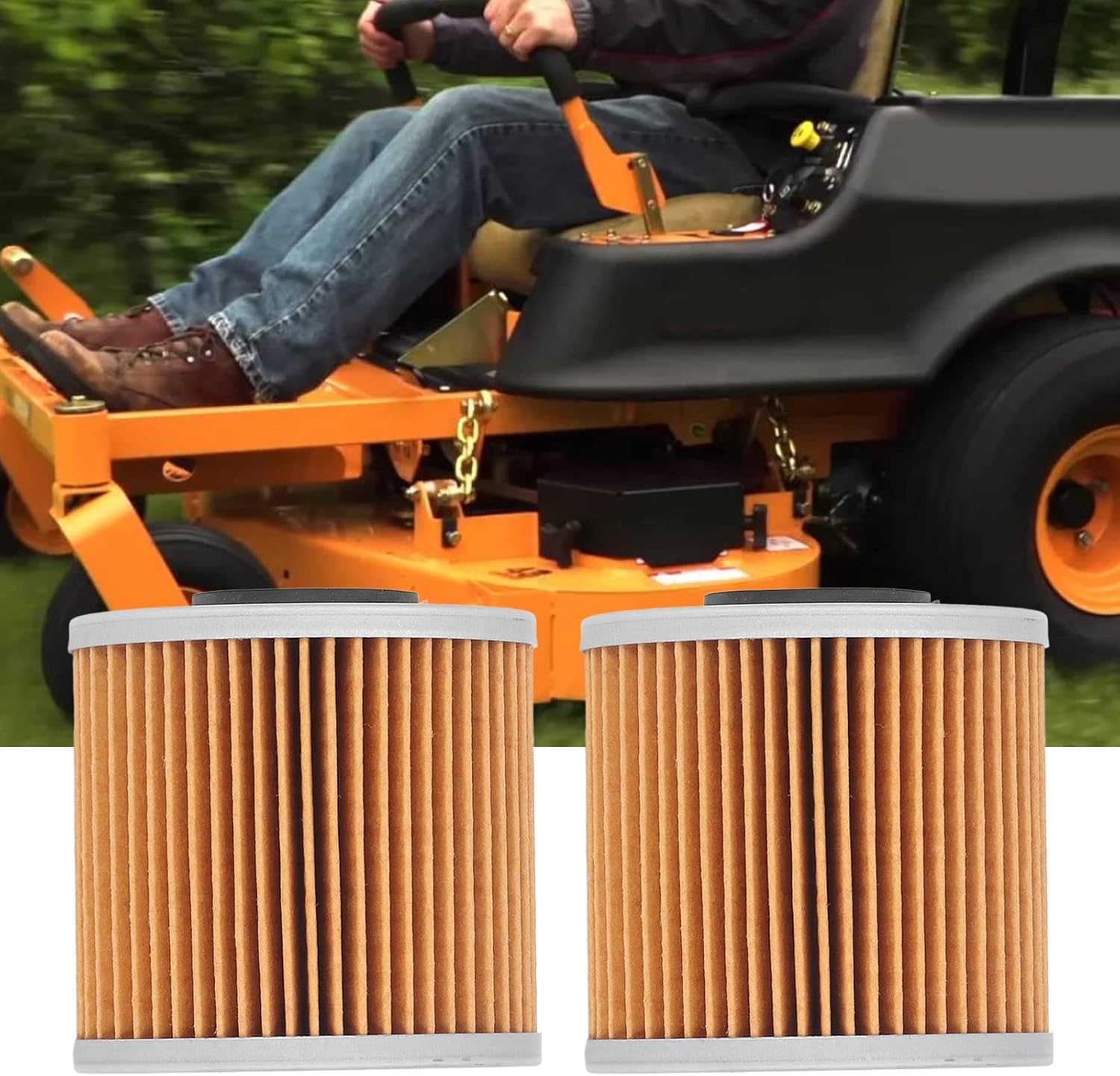 Estink Filter Kit, Pack of 2 Filter Paper Hydraulic Filter Kit with O Rings Garden Tools Accessory Replacement 21548300 Fit for Hydro Gear 71943