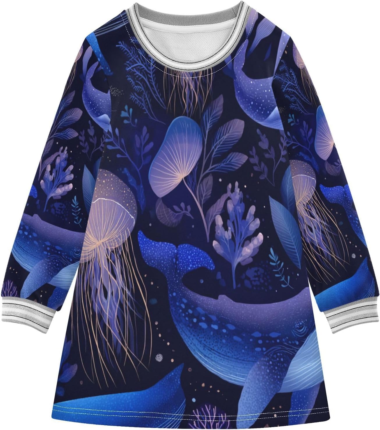 Toddler girl long sleeve dress stretchy casual playwear dress