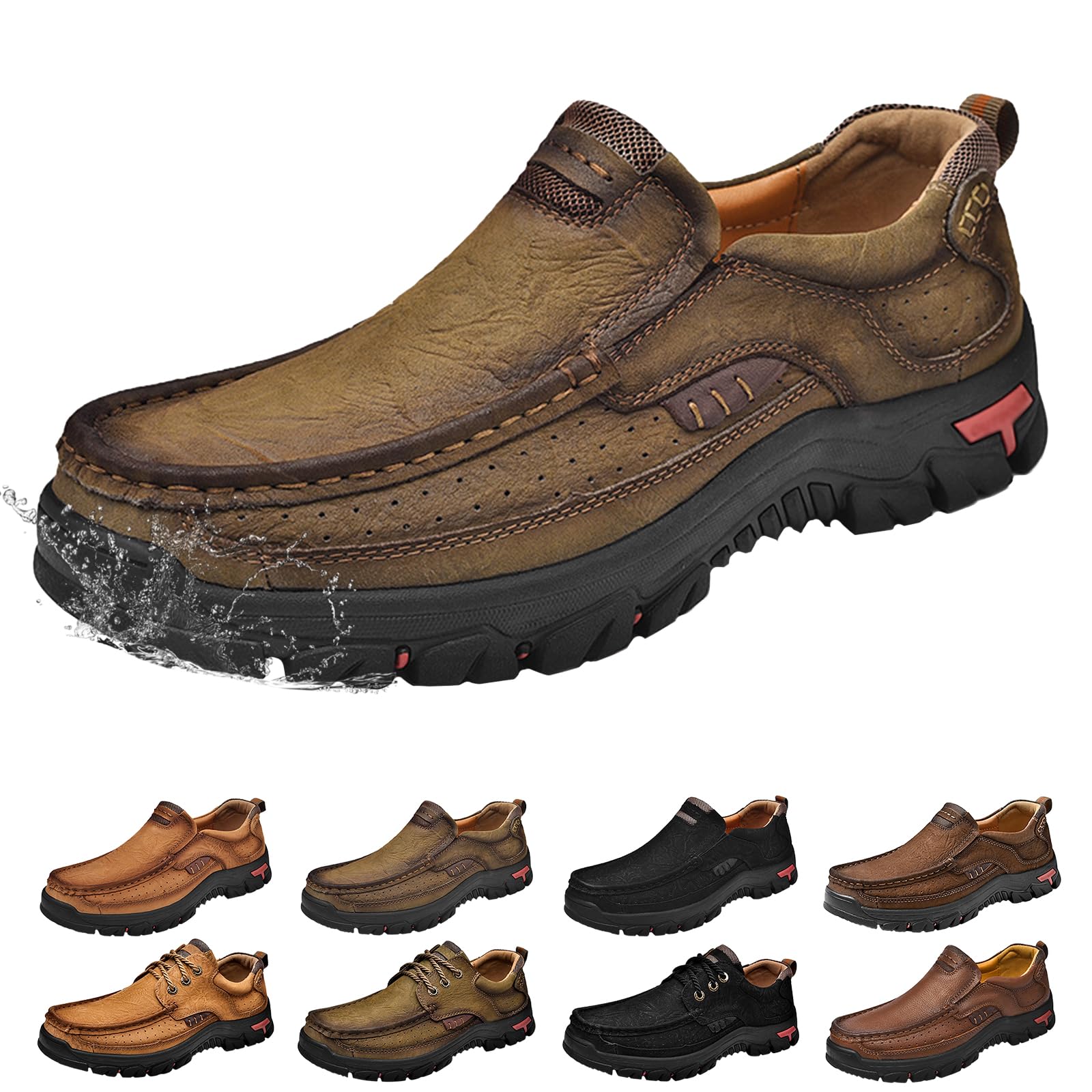 Męskie mokasyny wsuwane na loafers antypoślizgowe wodoodporne buty na co dzień męskie buty trekkingowe i piesze wycieczki