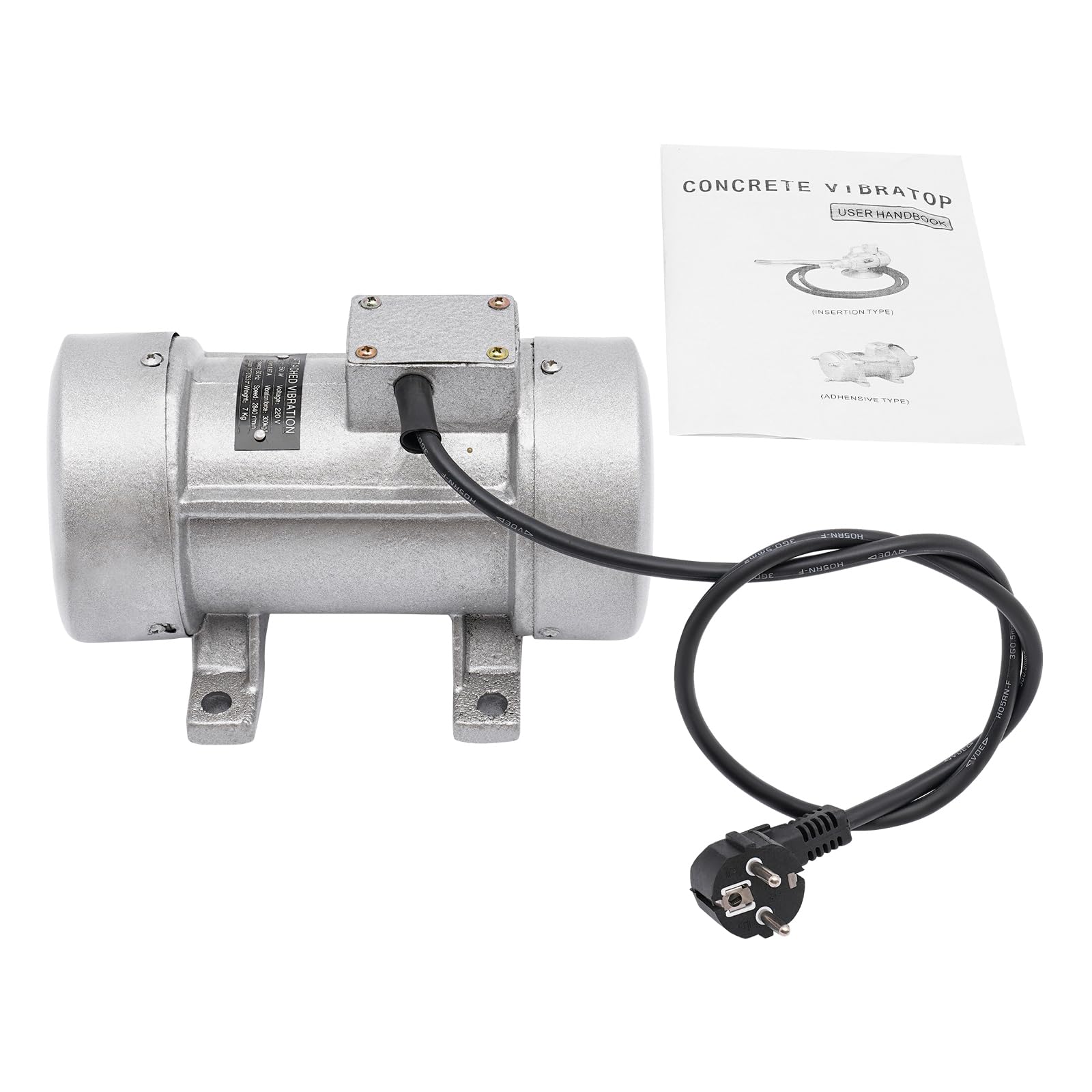 Motor vibrador de hormigón de 550 W, 2840 rpm, multiusos, para trabajos de vibración de hormigón y cemento, dispositivos mecánicos, grado de protección IP65