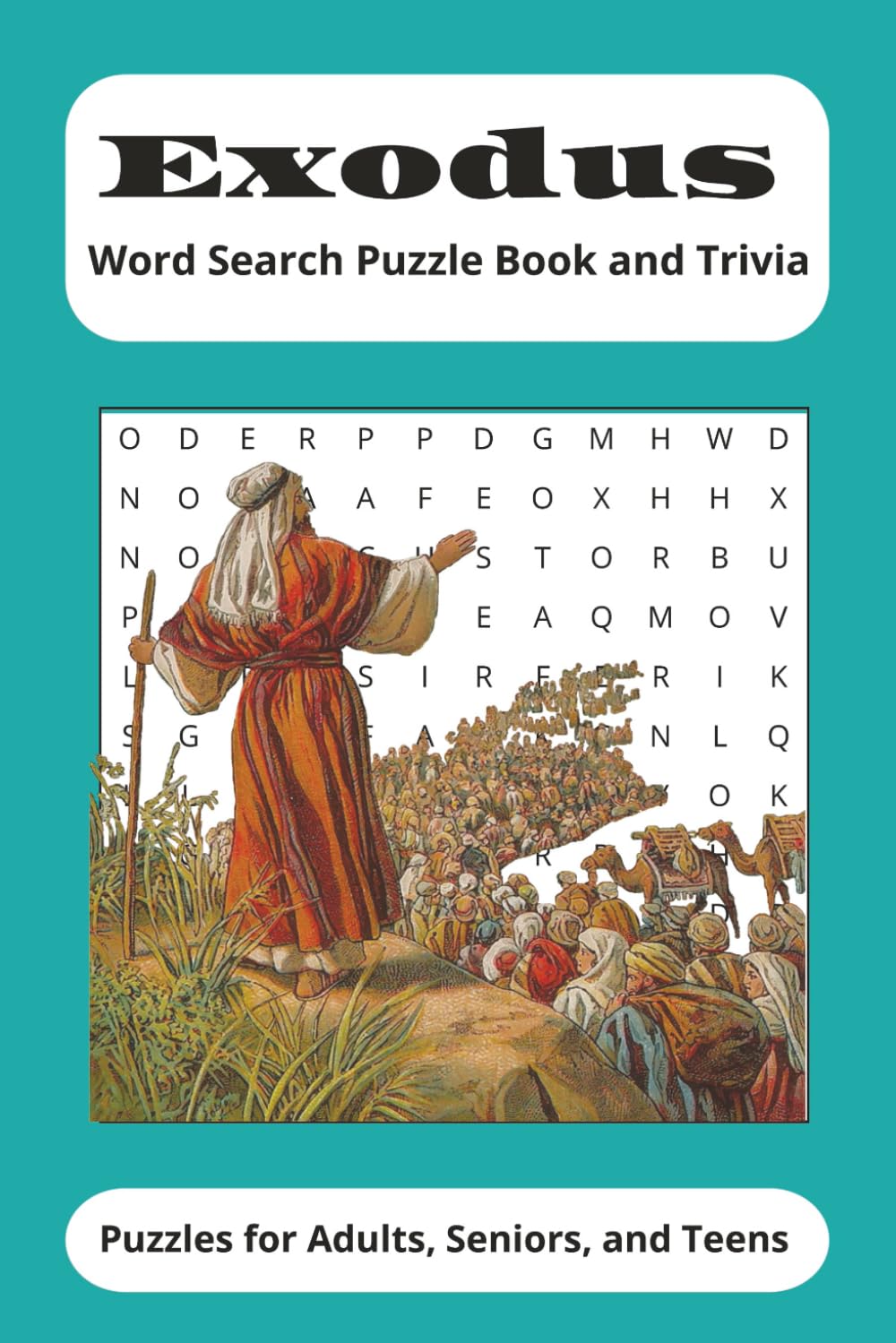 Exodus Word Search Puzzle Book with Trivia Questions: Word Search with Easy to Read Print about Exodus with a Bonus Trivia at the End and More. | 6x9 ... of trivia... Gift for Holidays and Free Times